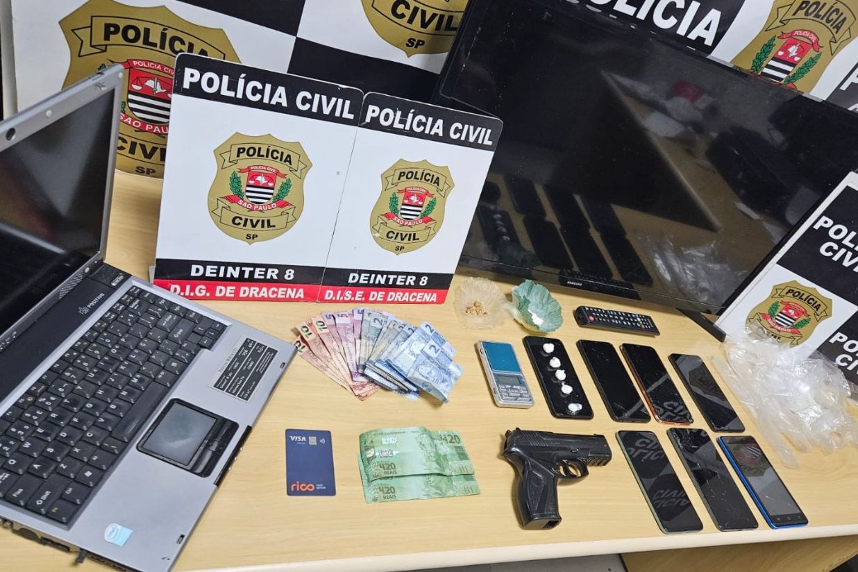 Jovens são presos em flagrante por tráfico de drogas em Dracena